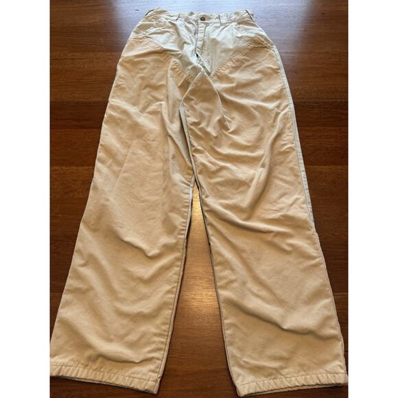 Size 8 Orvis Hunting Pants Double Knee Brushguard Khaki Chino Work - Picture 6 of 15